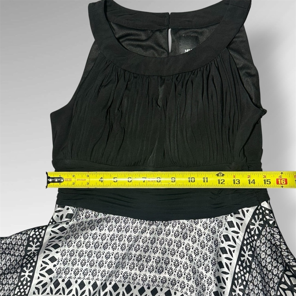 Black and White High Low Halter Sundress Sz 14 - Picture 3 of 11